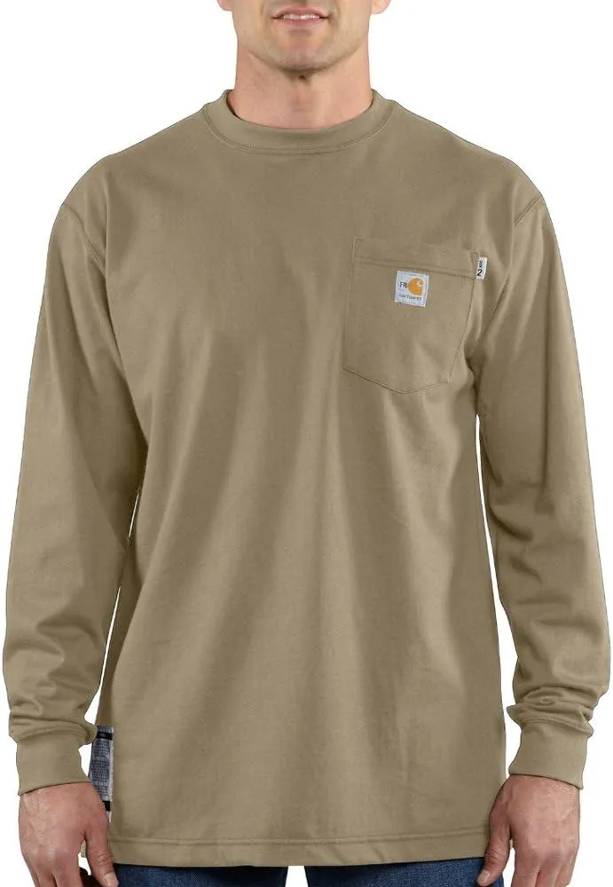 Carhartt Men's 100235 Flame-Resistant Force Long Sleeve Cotton T-Shirt