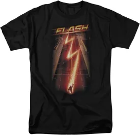 DC Comics Men's The Flash Distressed Logo T-Shirt