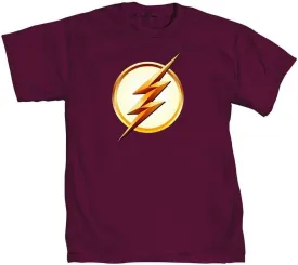 DC Comics Men's The Flash Distressed Logo T-Shirt