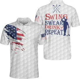 Funny Golf Shirts for Men, Hawaiian Polo Shirts for Men Unisex Casual Shirt Mens Polo Shirts Short Sleeve
