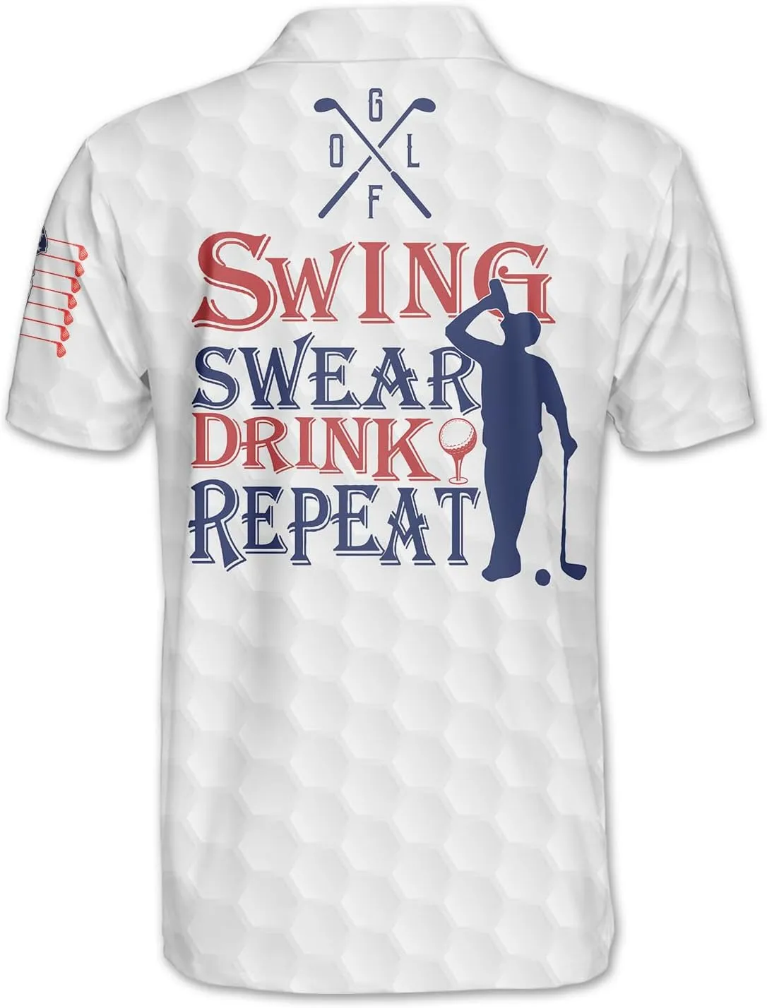 Funny Golf Shirts for Men, Hawaiian Polo Shirts for Men Unisex Casual Shirt Mens Polo Shirts Short Sleeve