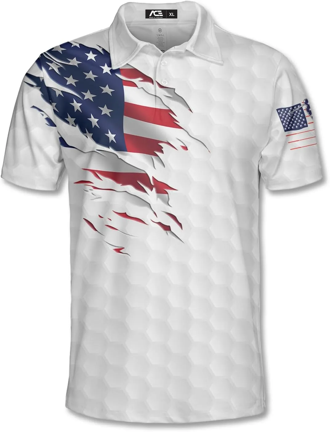 Funny Golf Shirts for Men, Hawaiian Polo Shirts for Men Unisex Casual Shirt Mens Polo Shirts Short Sleeve