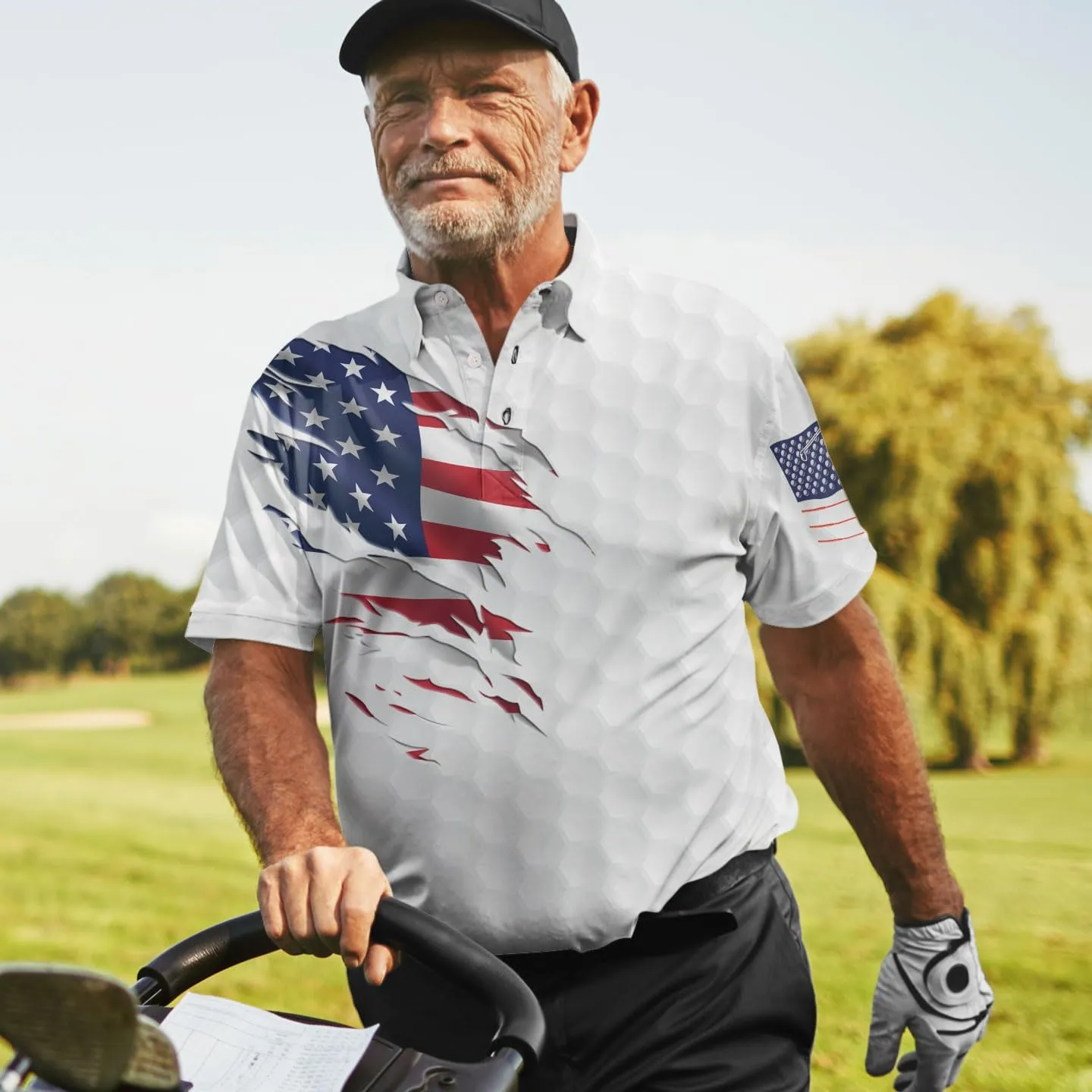 Funny Golf Shirts for Men, Hawaiian Polo Shirts for Men Unisex Casual Shirt Mens Polo Shirts Short Sleeve