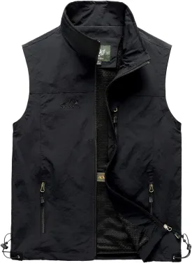 Hixiaohe Men's Casual Lightweight Outdoor Vest Work Fish Photo Travel Vest