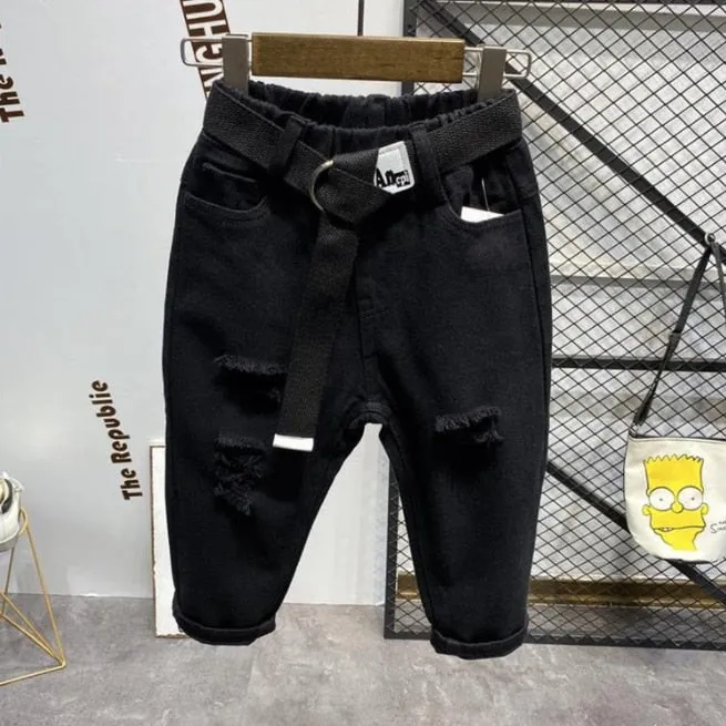 Kids Boys New Style Denim White Kids Jeans - BJN0104