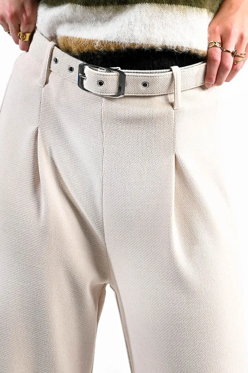 Lili Sidonio Cream Wide Leg Woven Pants