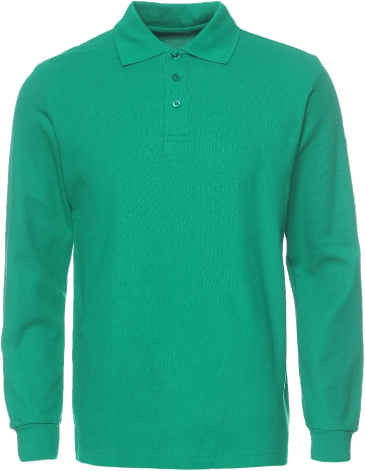 NeedBo Men's Long Sleeve Casual Solid Golf Polo Shirt