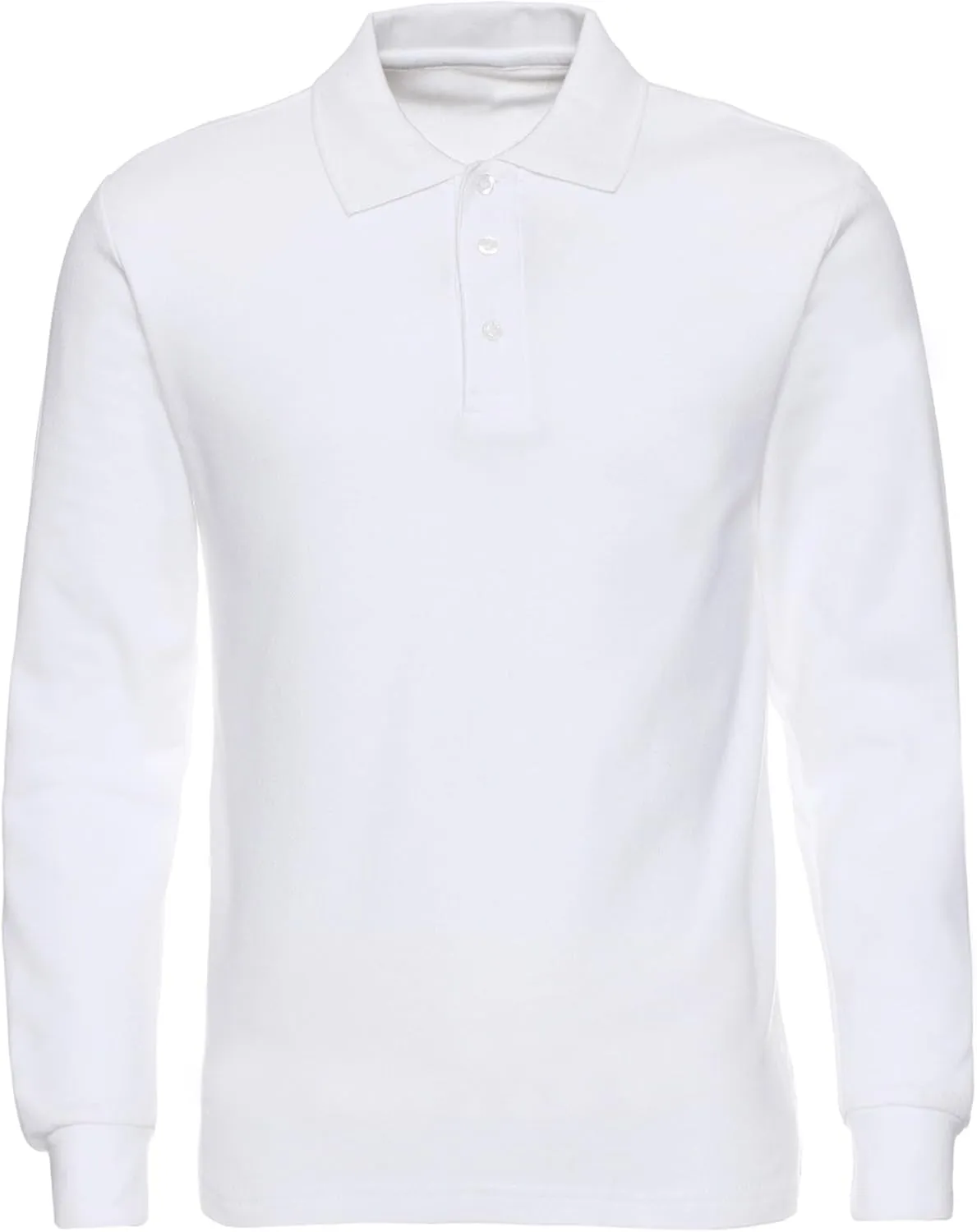 NeedBo Men's Long Sleeve Casual Solid Golf Polo Shirt