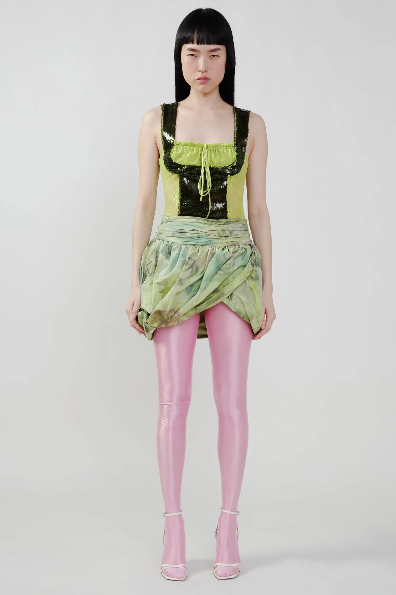 Pre Order: Green Puff Miniskirt
