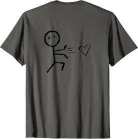 #snirt Hand Painted Romantic Stick Figure Romance Ninja T-Shirt