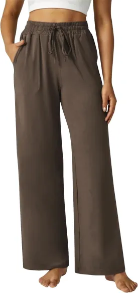 Wide Leg Pants Women High Waisted Slacks Lounge Baggy Flowy Palazzo Pants with Pockets